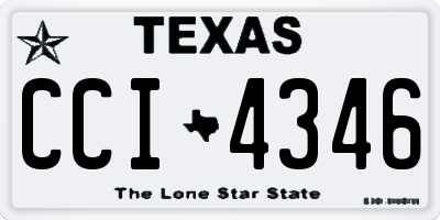 TX license plate CCI4346