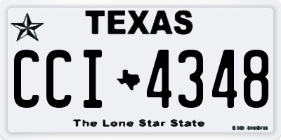 TX license plate CCI4348