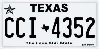 TX license plate CCI4352