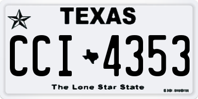 TX license plate CCI4353