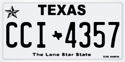 TX license plate CCI4357