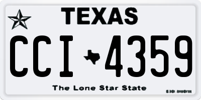 TX license plate CCI4359