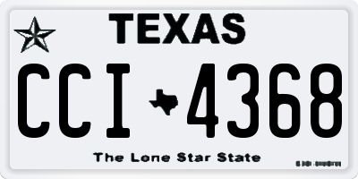 TX license plate CCI4368