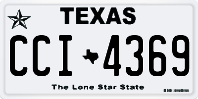 TX license plate CCI4369