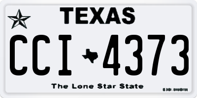 TX license plate CCI4373