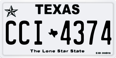 TX license plate CCI4374