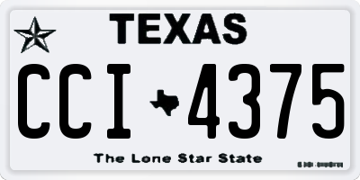 TX license plate CCI4375