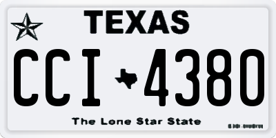 TX license plate CCI4380