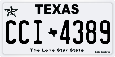 TX license plate CCI4389
