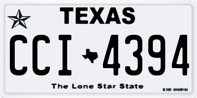 TX license plate CCI4394
