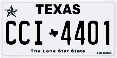 TX license plate CCI4401