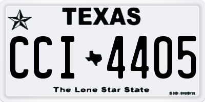 TX license plate CCI4405