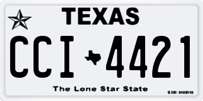 TX license plate CCI4421