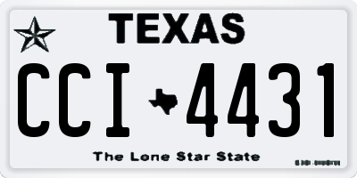 TX license plate CCI4431