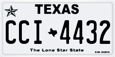 TX license plate CCI4432