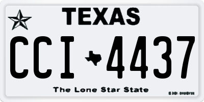 TX license plate CCI4437