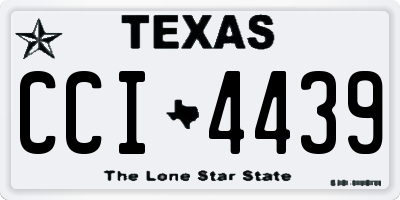 TX license plate CCI4439
