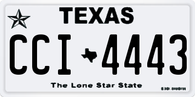 TX license plate CCI4443