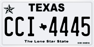 TX license plate CCI4445