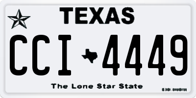 TX license plate CCI4449
