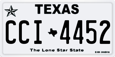 TX license plate CCI4452