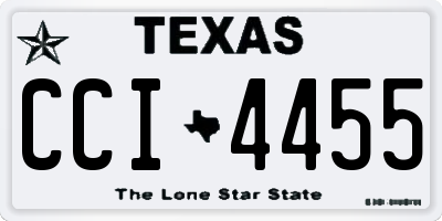 TX license plate CCI4455