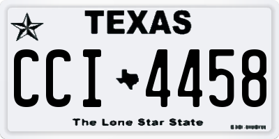TX license plate CCI4458