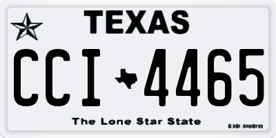 TX license plate CCI4465