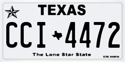 TX license plate CCI4472