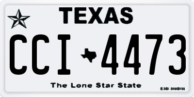 TX license plate CCI4473