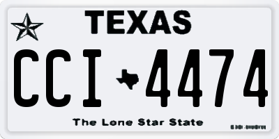 TX license plate CCI4474
