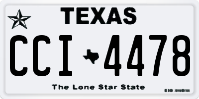 TX license plate CCI4478