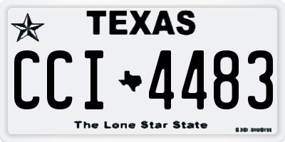 TX license plate CCI4483