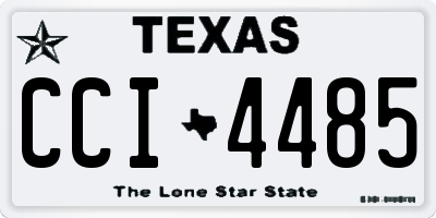 TX license plate CCI4485