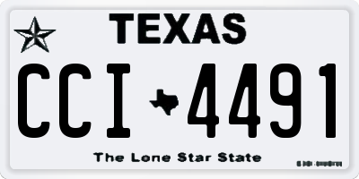 TX license plate CCI4491