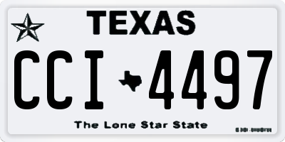 TX license plate CCI4497