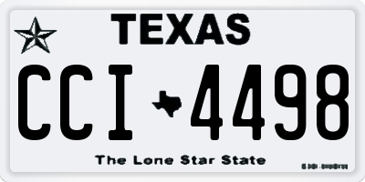 TX license plate CCI4498