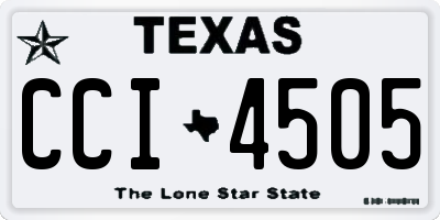 TX license plate CCI4505
