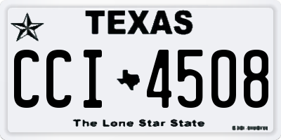 TX license plate CCI4508