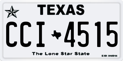 TX license plate CCI4515