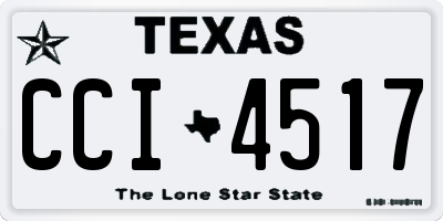 TX license plate CCI4517