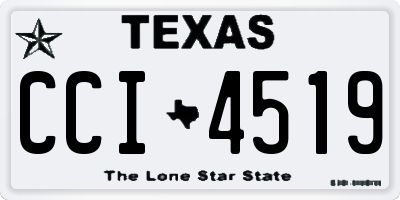 TX license plate CCI4519