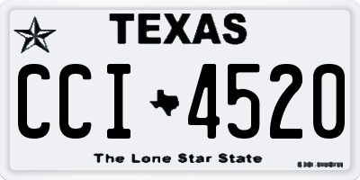 TX license plate CCI4520