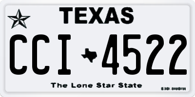 TX license plate CCI4522