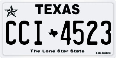 TX license plate CCI4523