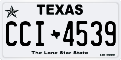 TX license plate CCI4539