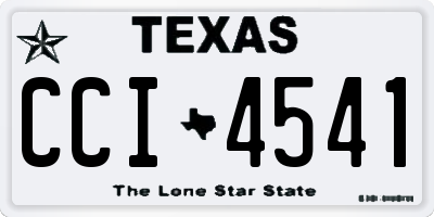 TX license plate CCI4541