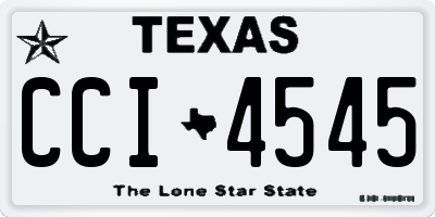 TX license plate CCI4545