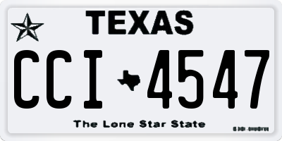 TX license plate CCI4547