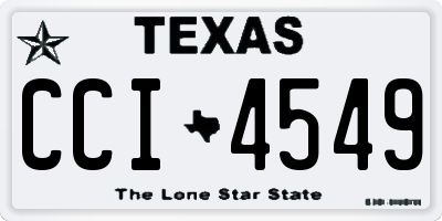 TX license plate CCI4549